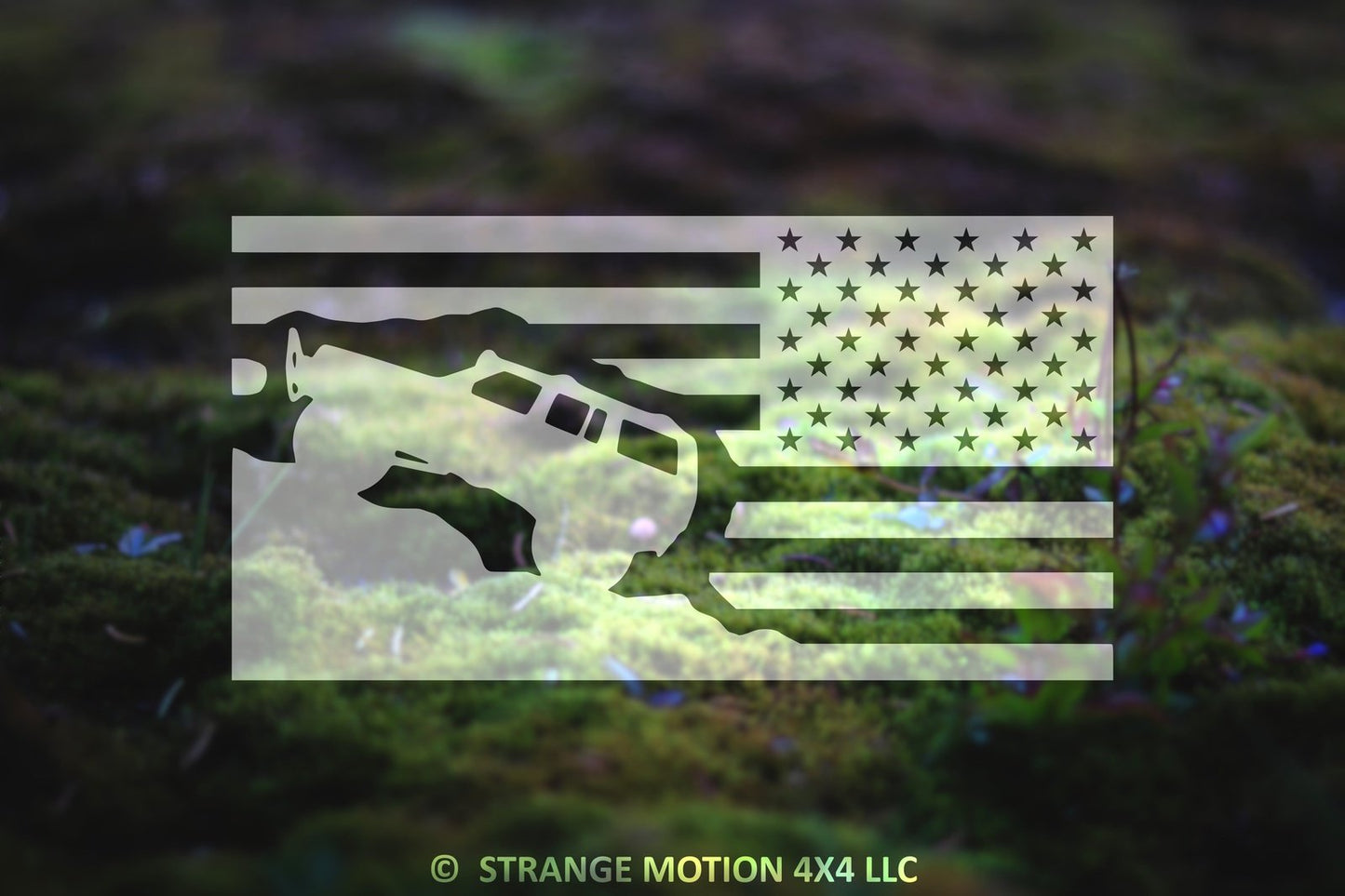 Pair of American Flag Vinyl Decals for Cherokee XJ | 39P