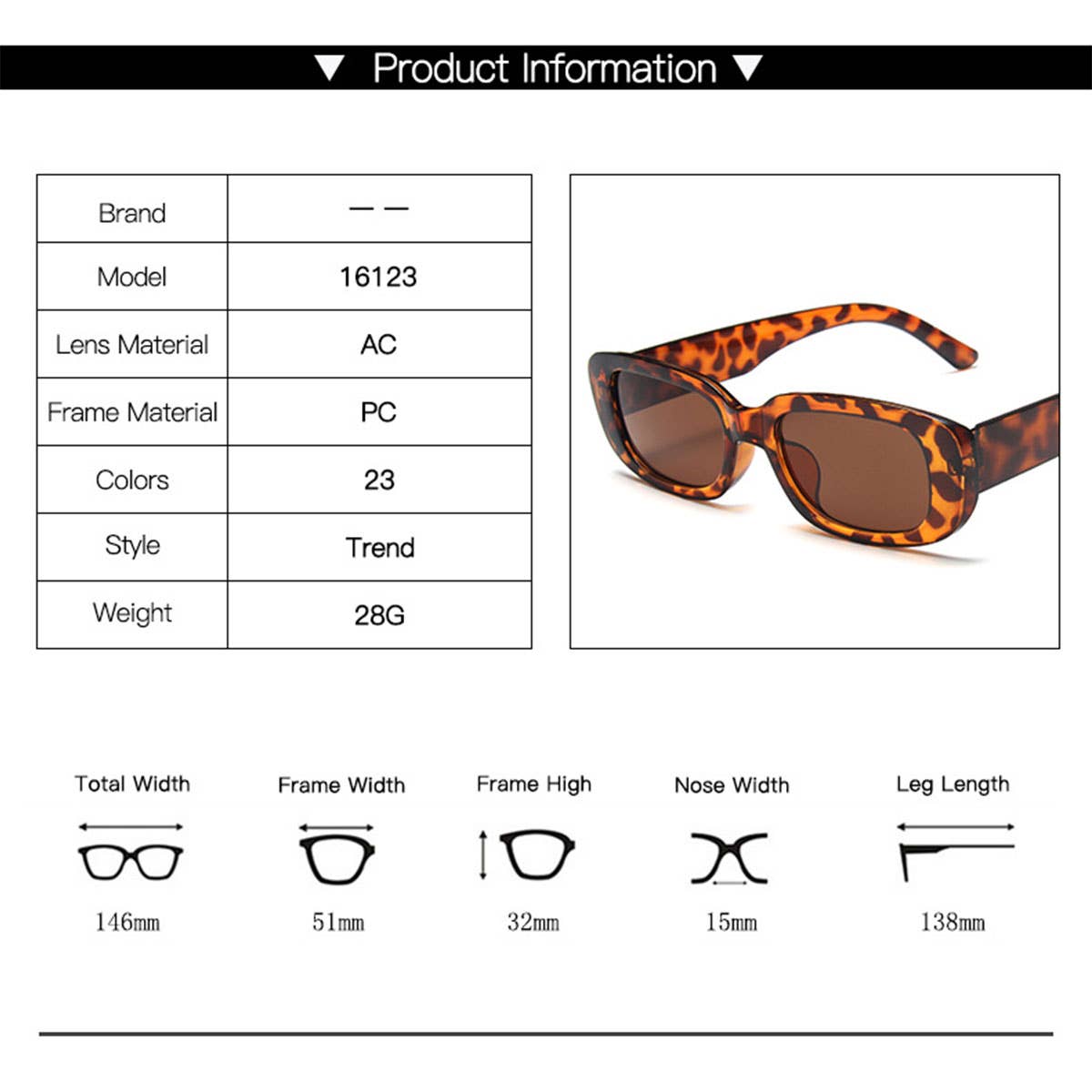 SQUARE FASHION SUNGLASSES