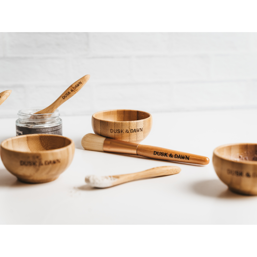 Clay Mask Mixing Bowl, Brush & Spoon Set