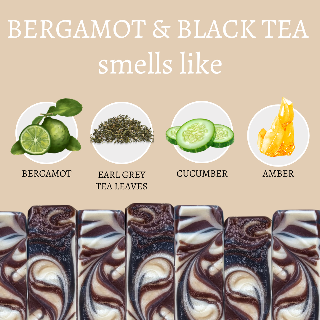 Bergamot and Black Tea Vegan Handmade Soap Bar - 4oz