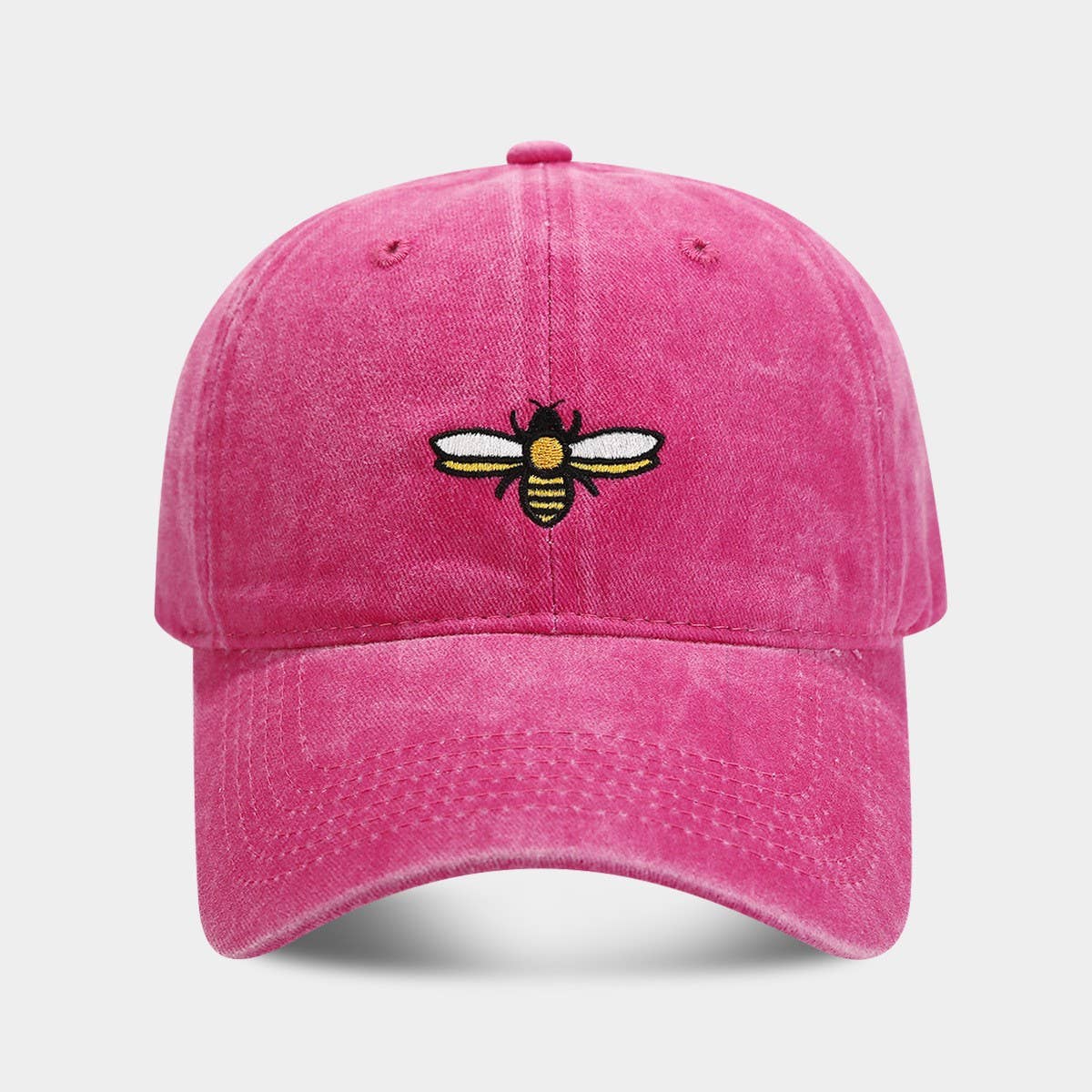 Bee Embroidery Baseball Cap - Outdoor Sun Hat