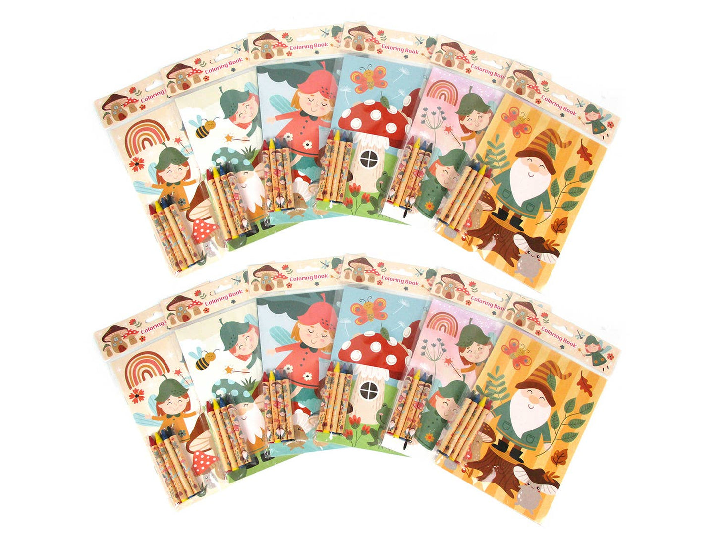 Garden Gnomes Coloring Books with Crayons Party Favors
