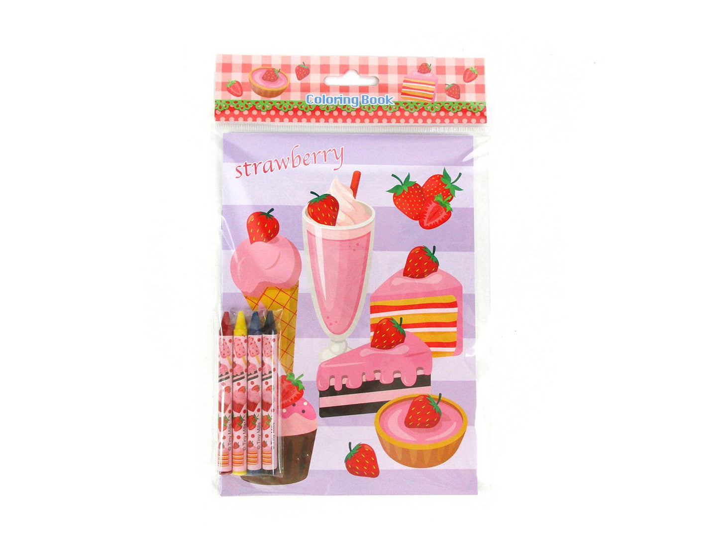 Strawberry Coloring Books with Crayons Party Favors