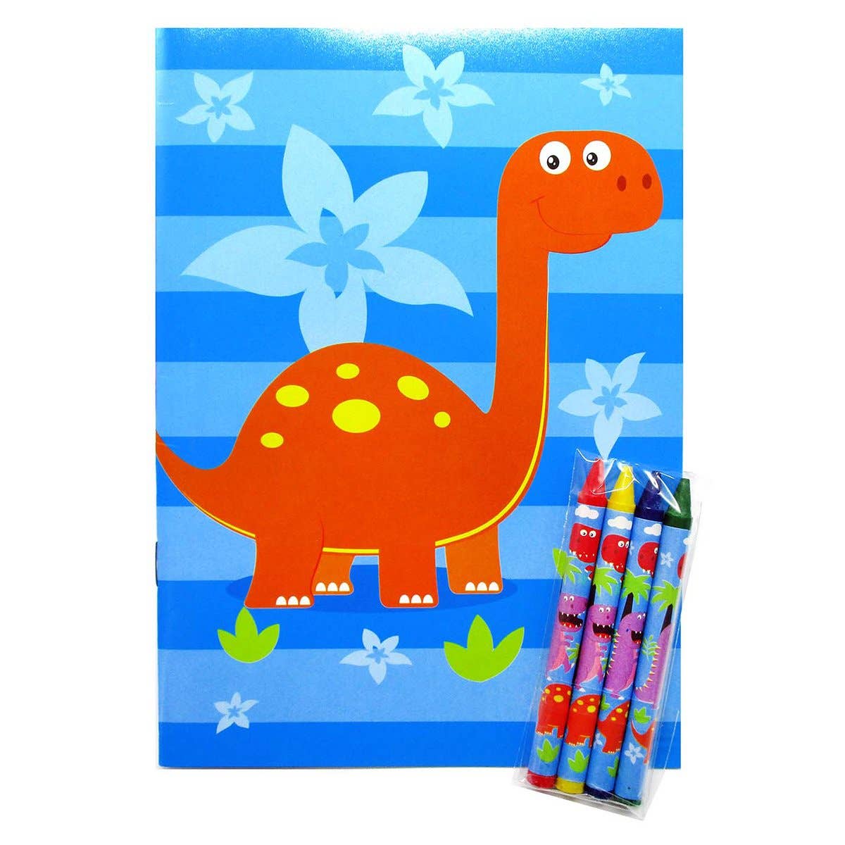 Dinosaurs Coloring Books with Crayons Party Favors Set of 12