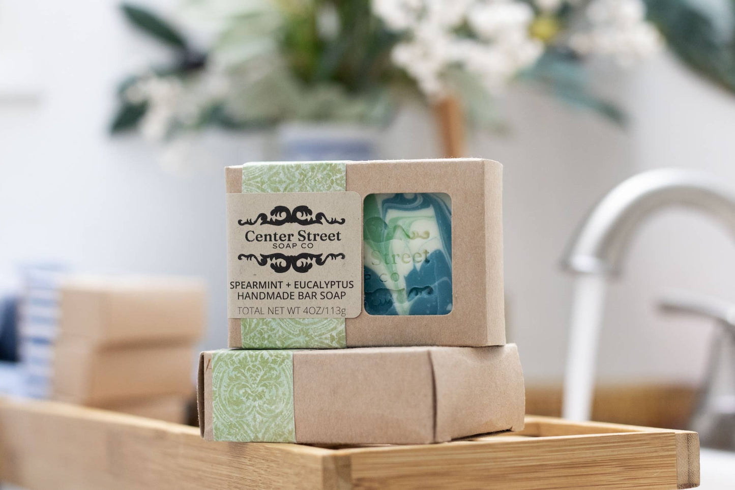Spearmint + Eucalyptus Vegan Handmade Soap Bar - 4oz