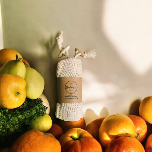 2 Pack Organic Cotton Mesh Produce Bags | Earth Day