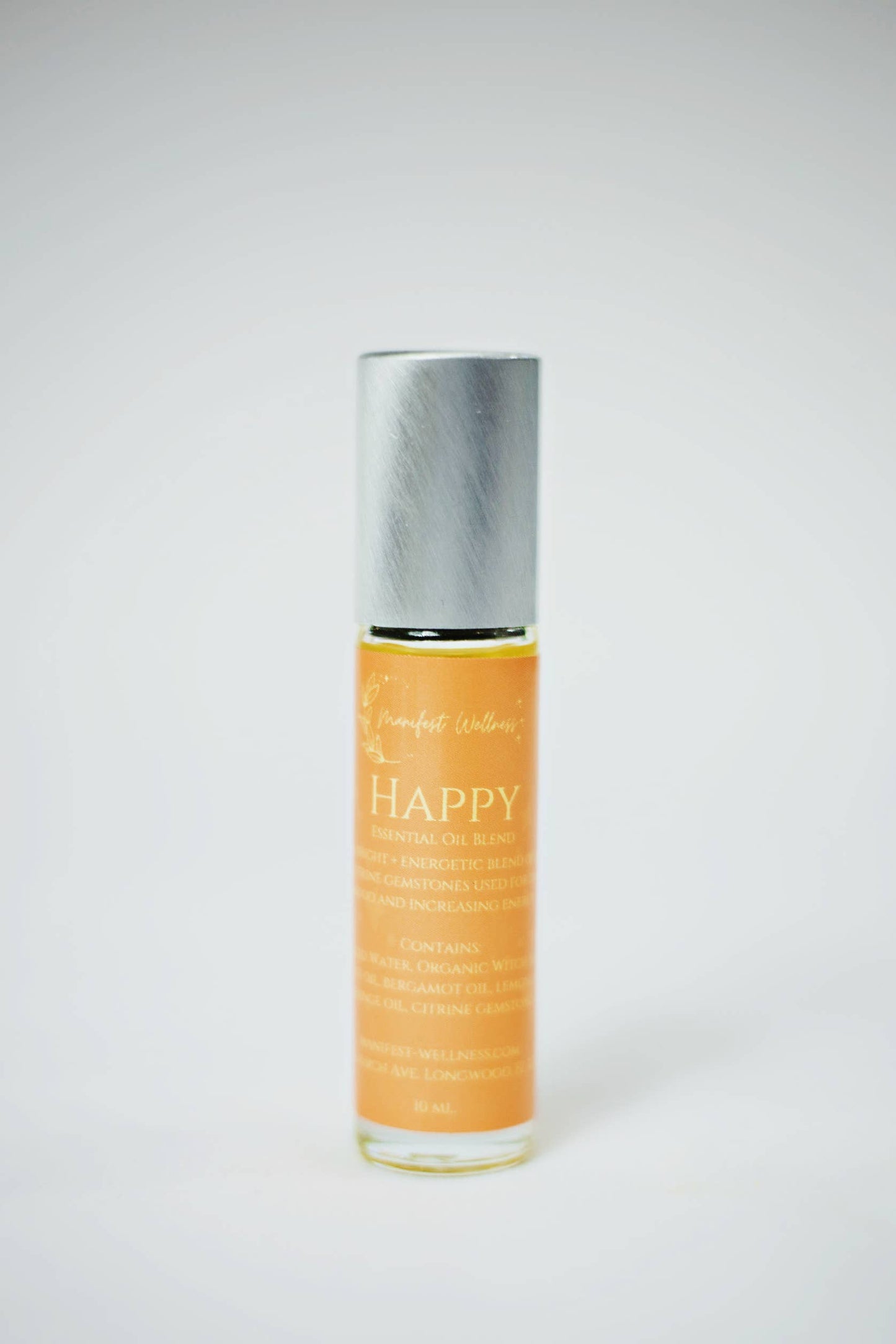 Happy Citrus Essential Oil Blend with Citrine Gemstones