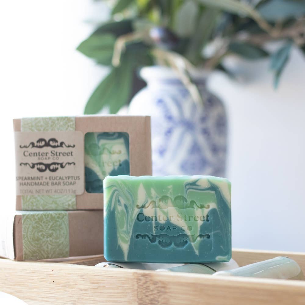 Spearmint + Eucalyptus Vegan Handmade Soap Bar - 4oz