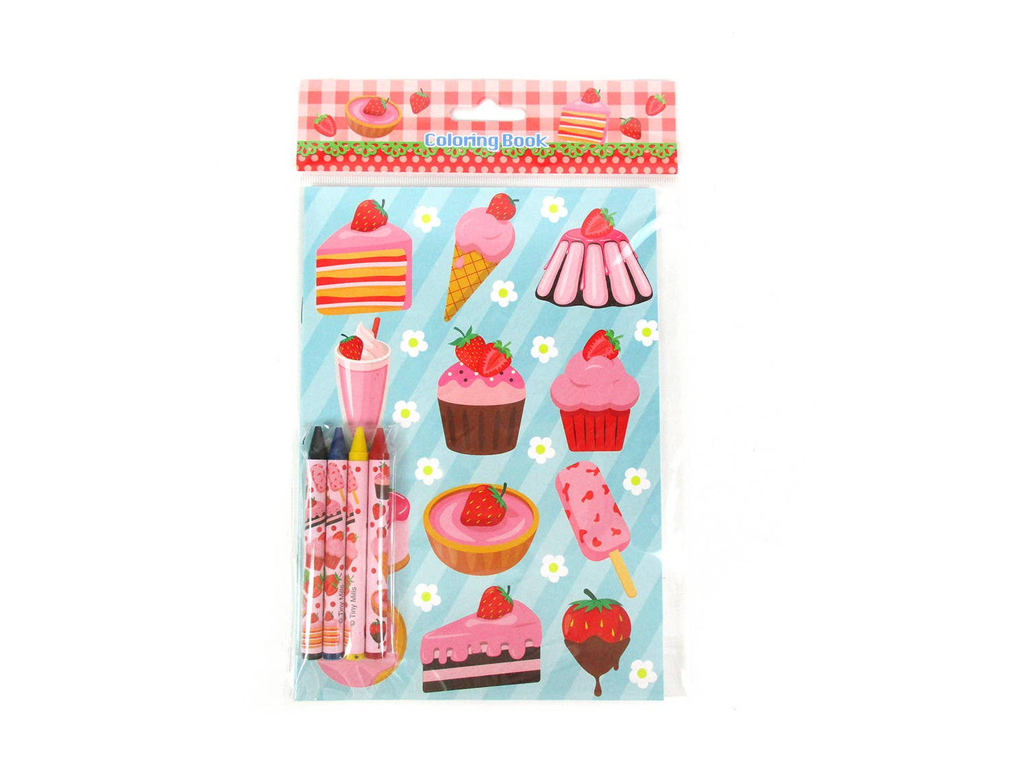 Strawberry Coloring Books with Crayons Party Favors