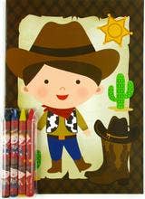Western Cowboy Cowgirl Coloring Books with Crayons