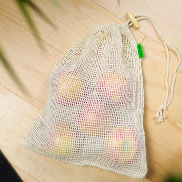 2 Pack Organic Cotton Mesh Produce Bags | Earth Day