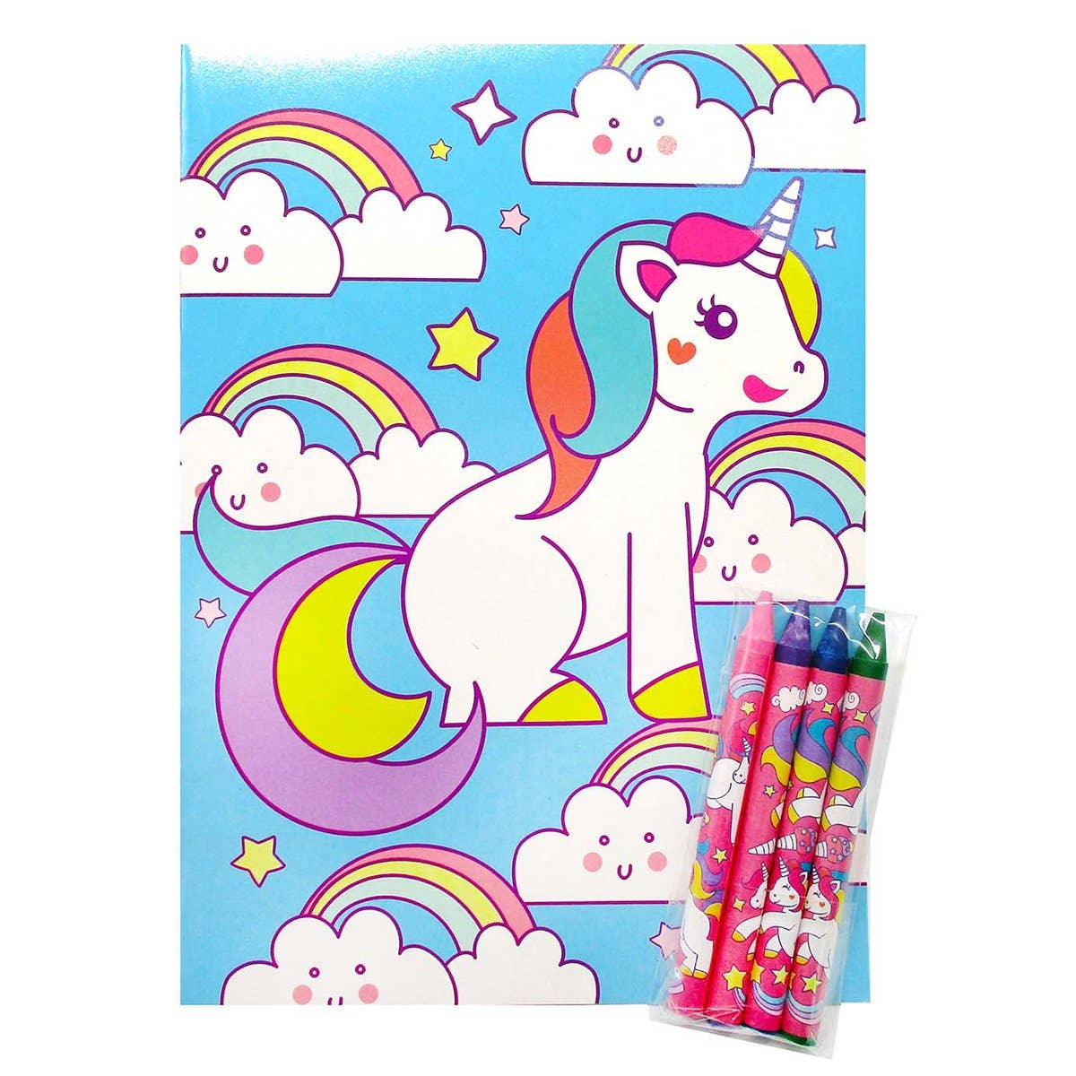 Unicorn Coloring Books with Crayons Party Favors