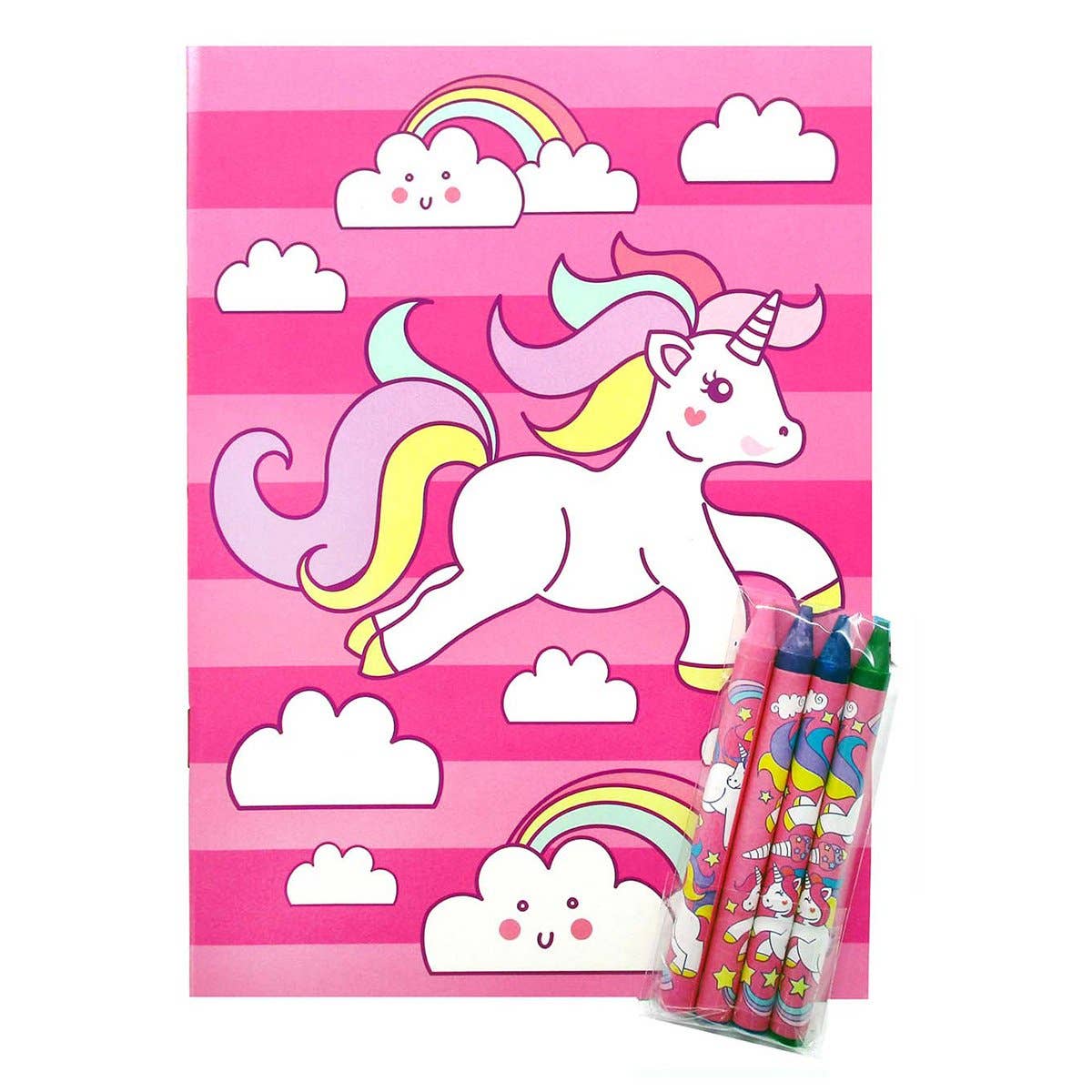 Unicorn Coloring Books with Crayons Party Favors