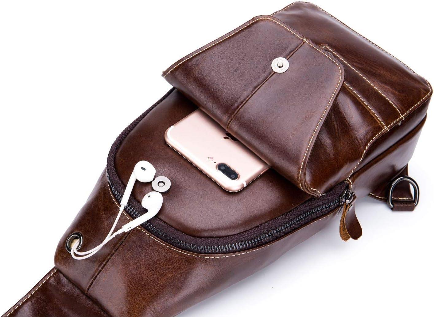 FR Fashion Co. Men's Premium Leather Sling Bag