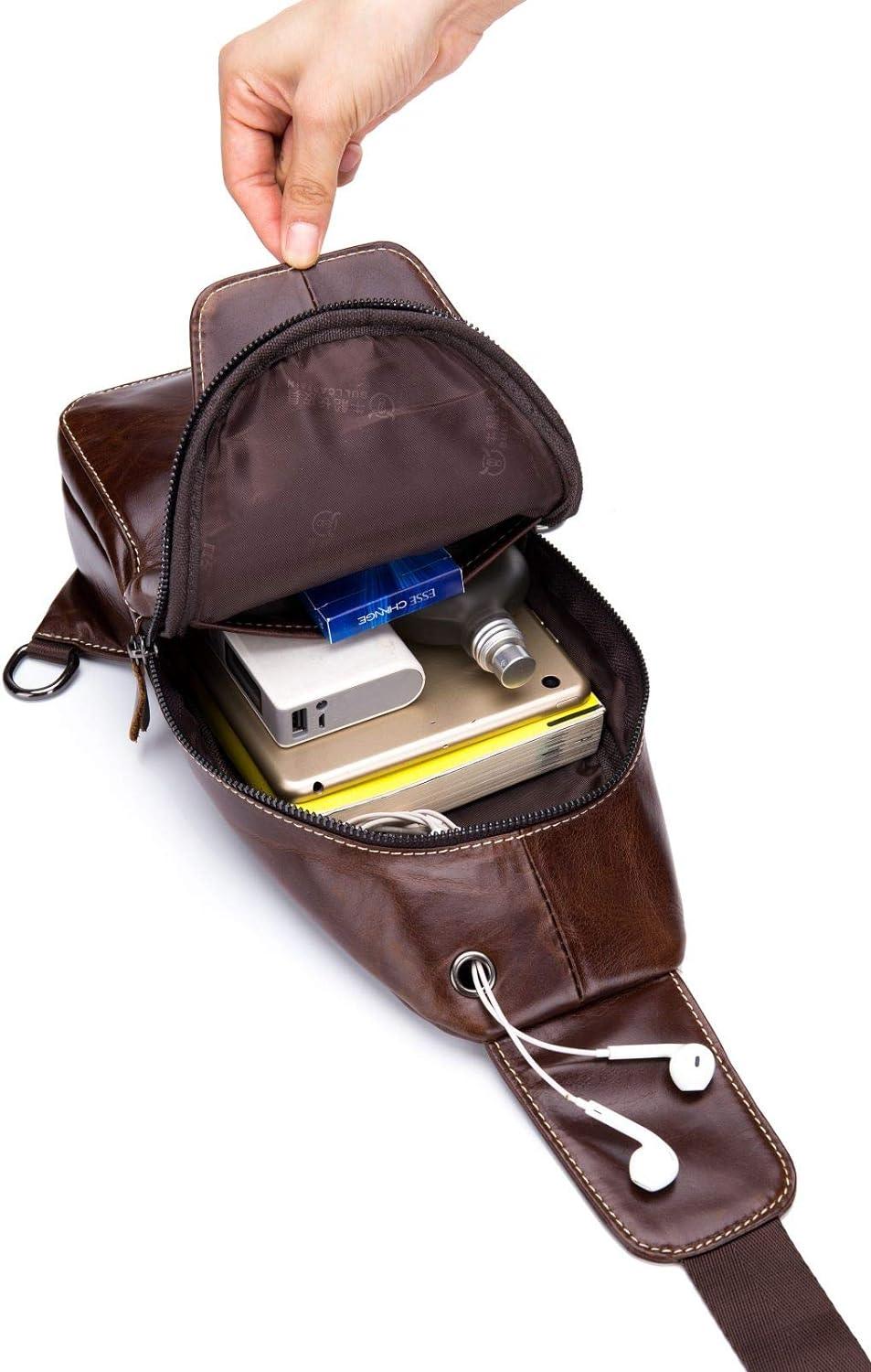 FR Fashion Co. Men's Premium Leather Sling Bag