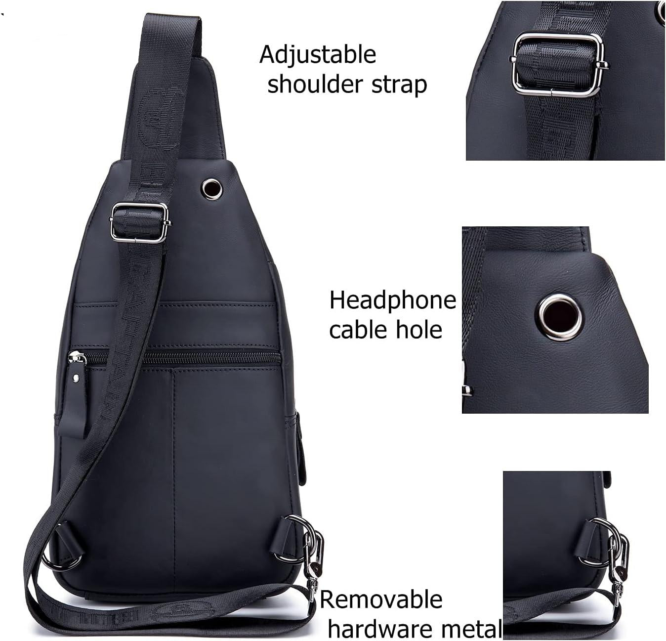 FR Fashion Co. Casual Leather Chest Bag