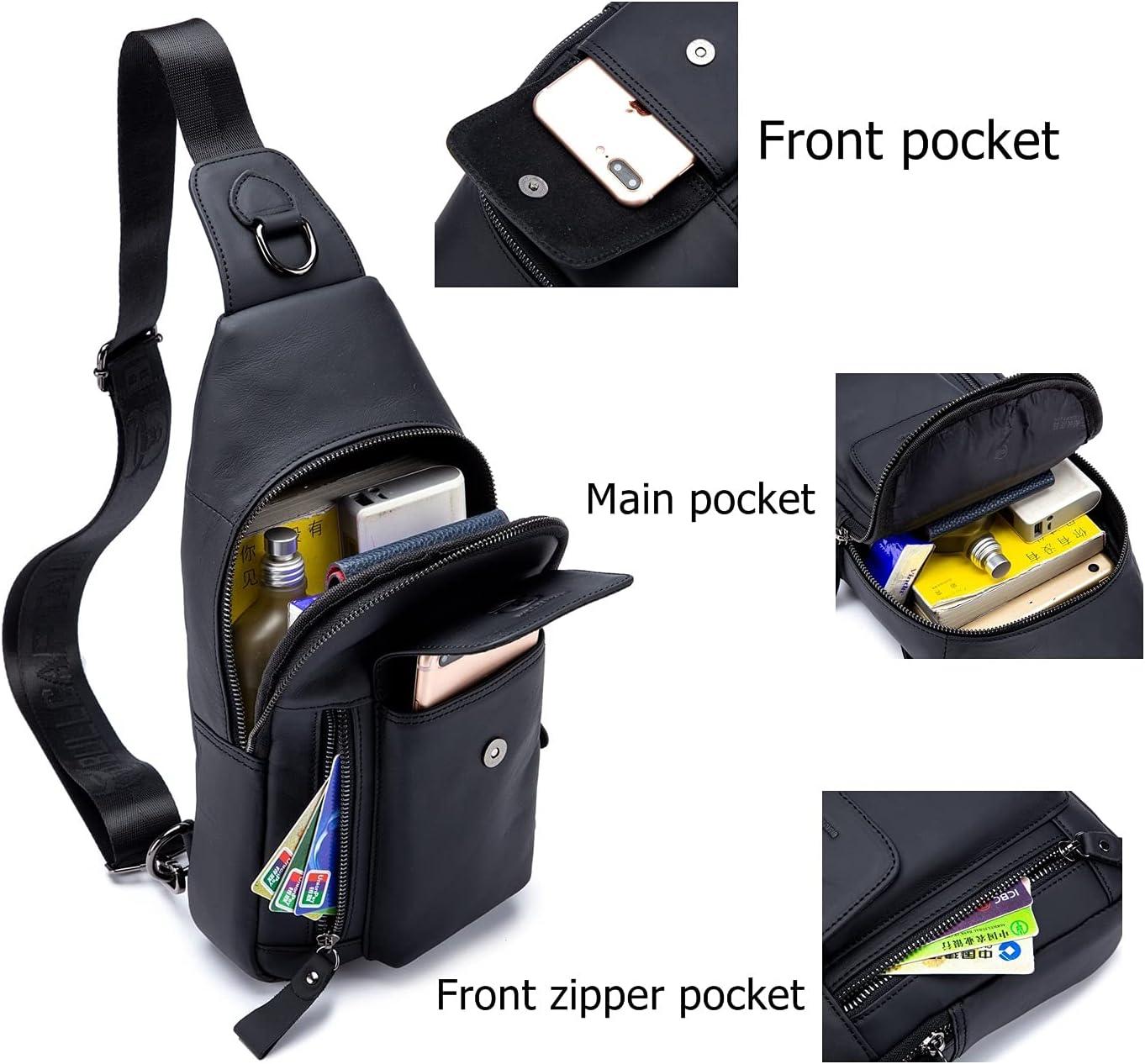 FR Fashion Co. Casual Leather Chest Bag