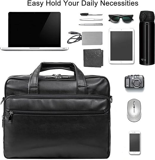 FR Fashion Co. 15" Mens Leather Laptop Messenger Bag