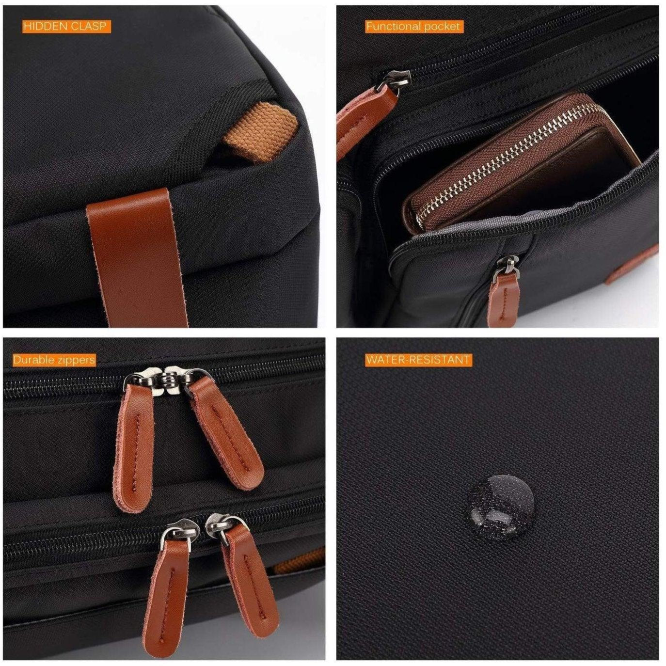 FR Fashion Co. 16" Multi-functional Canvas Messenger Bag