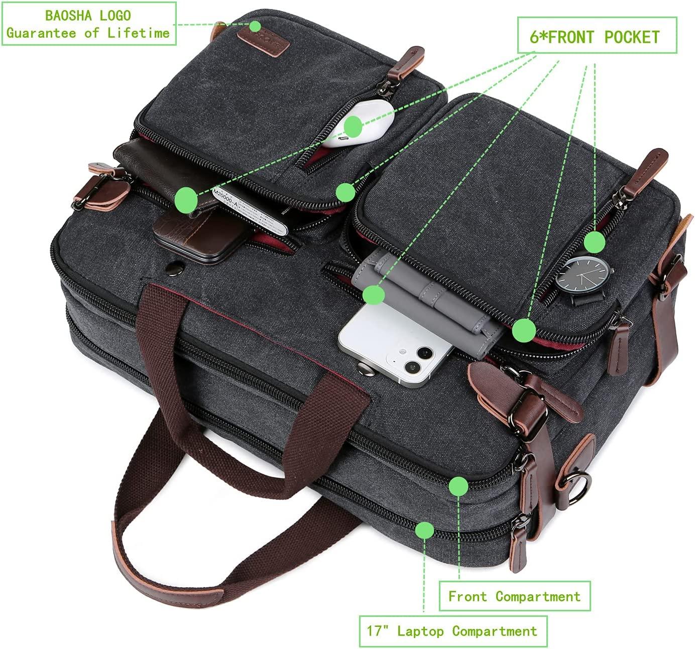 FR Fashion Co. 17" Convertible Briefcase Backpack