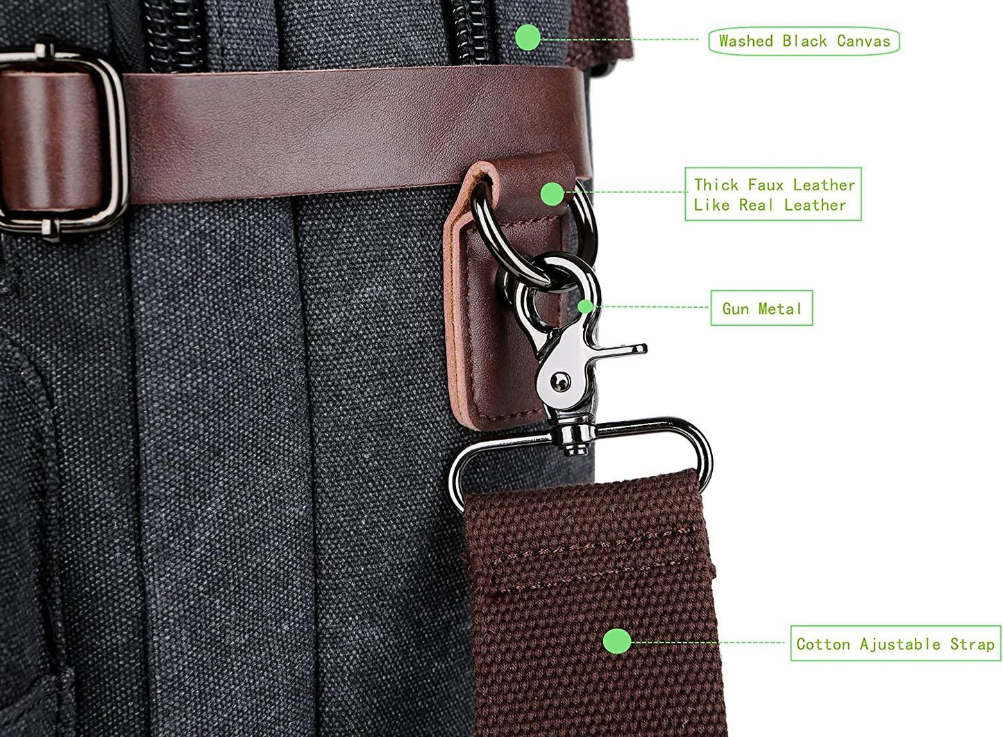 FR Fashion Co. 17" Convertible Briefcase Backpack