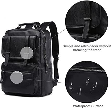 FR Fashion Co. 17" Men's Leather Travel Backpack