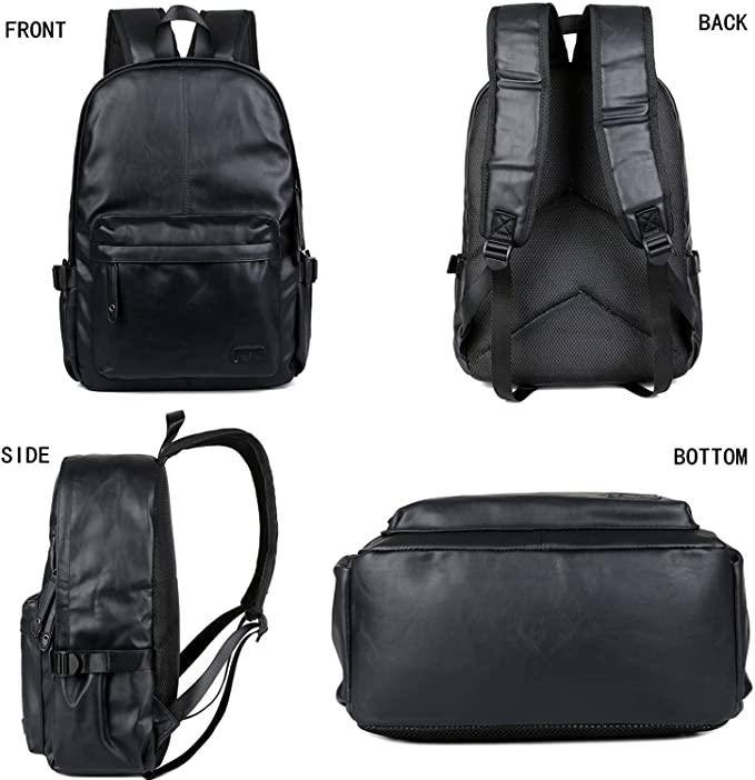 Vegan Leather Laptop Backpack – Scratch-Proof 15.6″ Carry