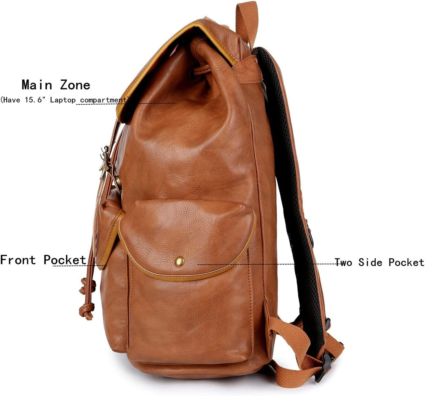 FR Fashion Co. 15.6″ Vegan Leather Laptop Backpack