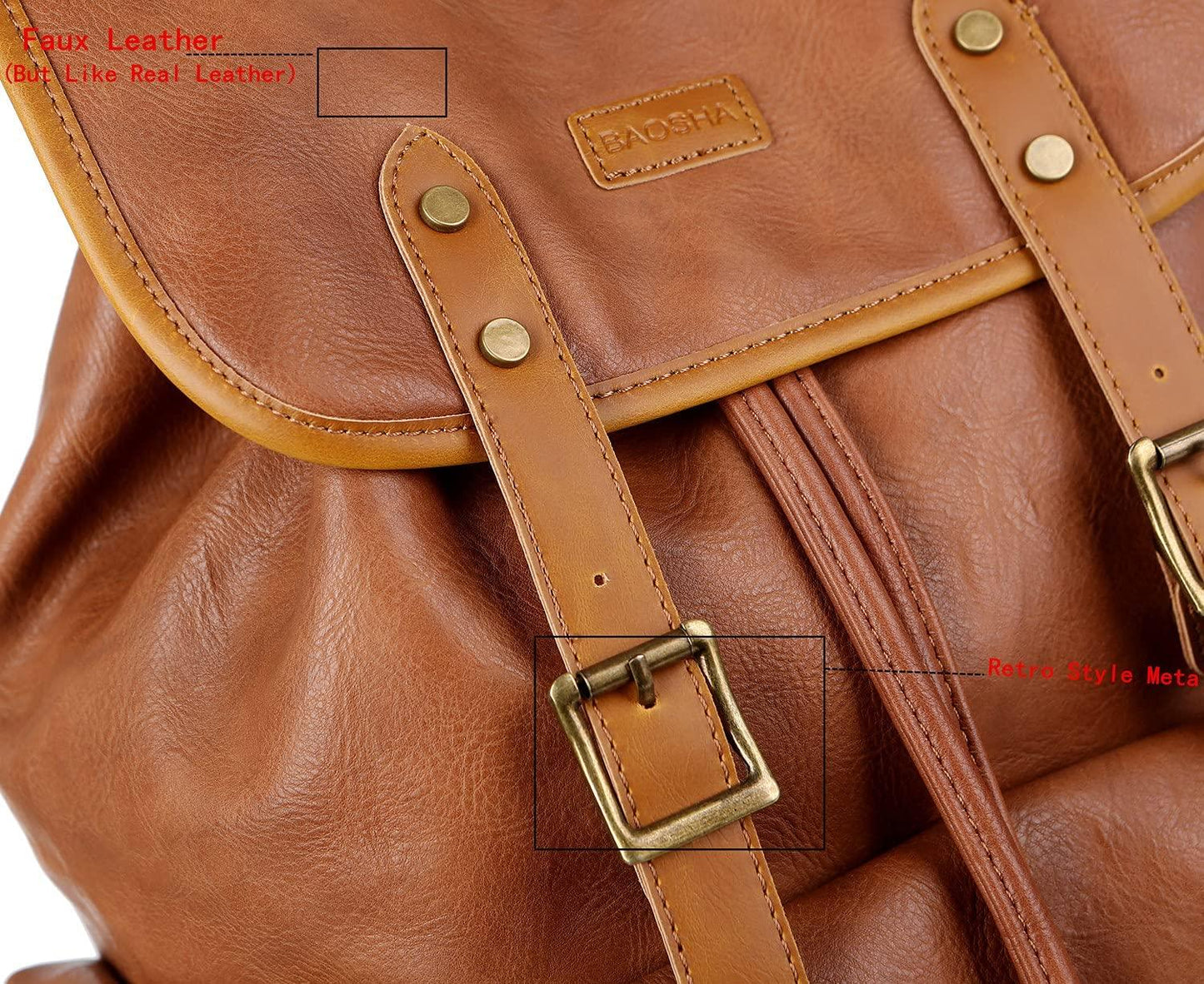 FR Fashion Co. 15.6″ Vegan Leather Laptop Backpack