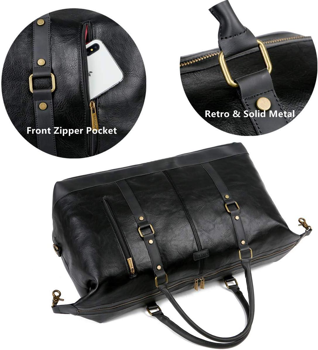 FR Fashion Co. 20" Leather Overnight Travel Duffel Bag