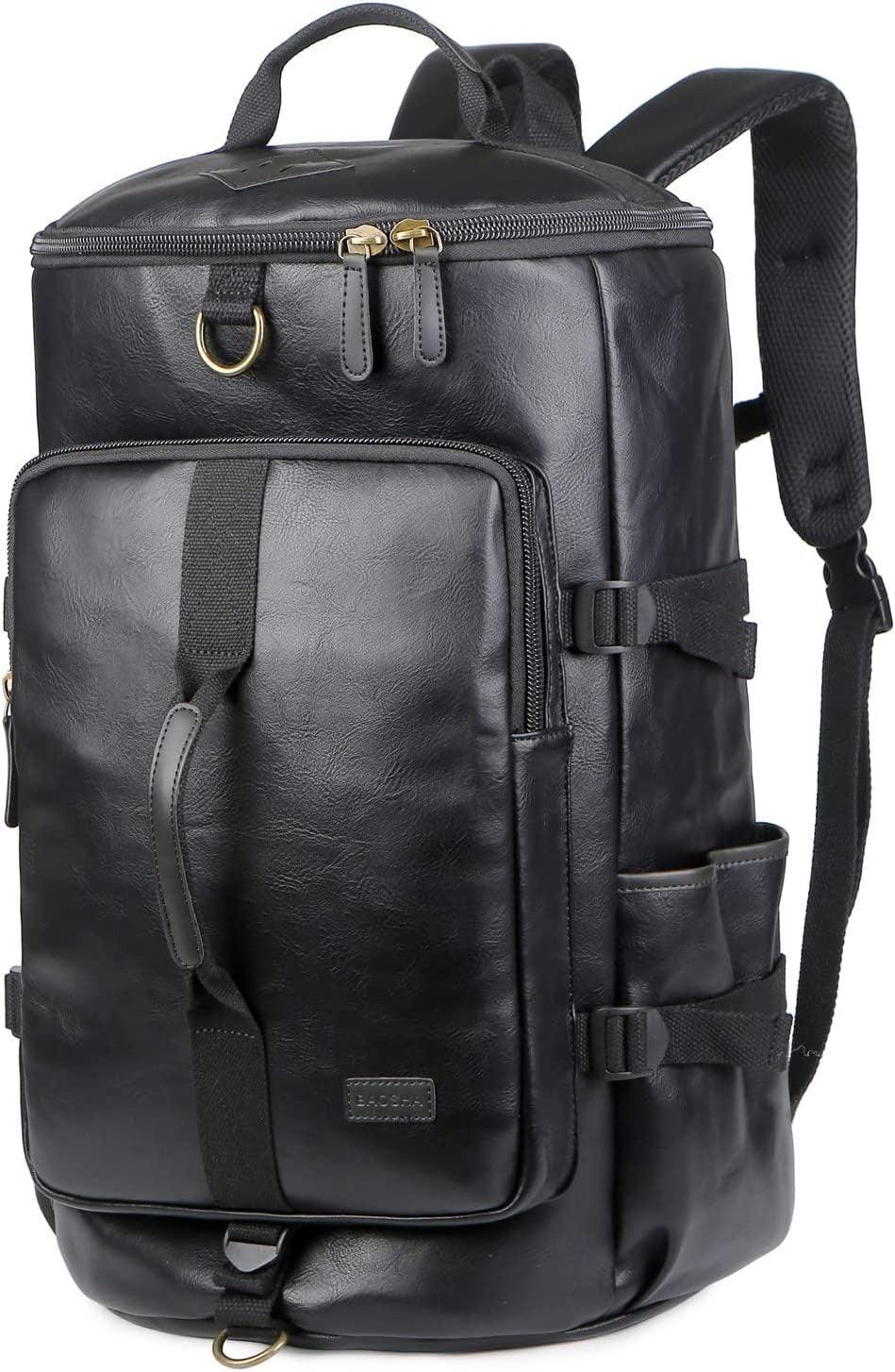FR Fashion Co. 20" Men's Versatile Leather Duffel Bag