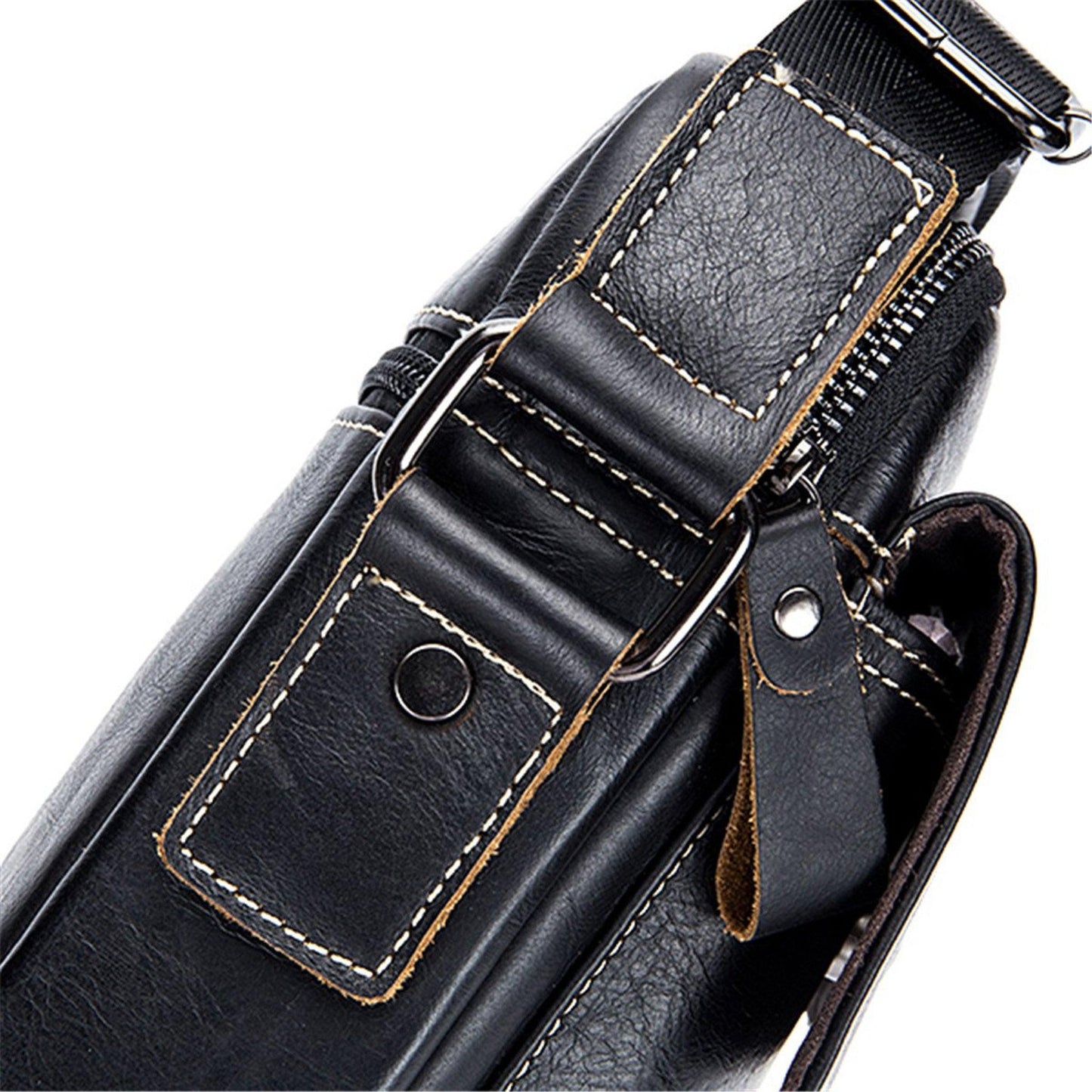 FR Fashion Co. Men's Genuine Leather Crossbody Bag