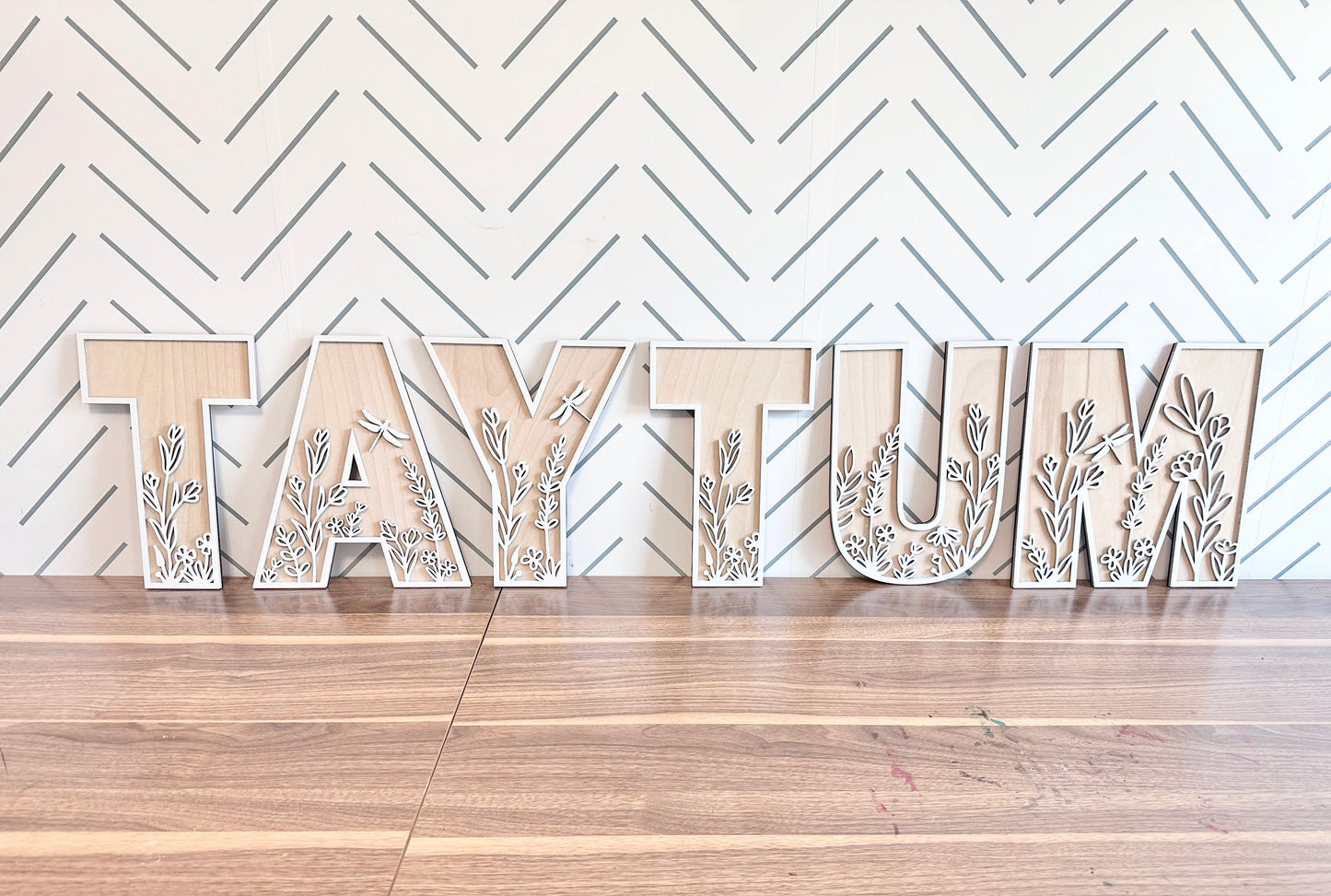 Wildflower Alphabet Lettering - ONE letter