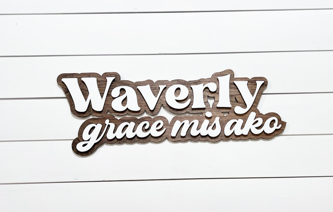 Custom 3D name sign
