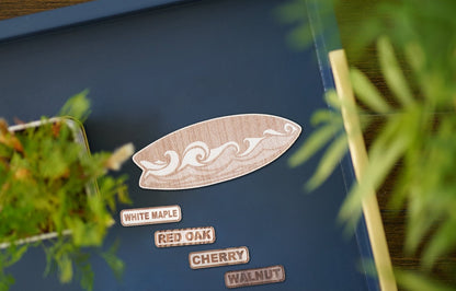 Shortboard Surfboard Wooden Sticker | 10