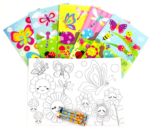 Spring Coloring Books with Crayons Party Favors