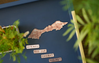 Mountains and Water Wooden Sticker | 12