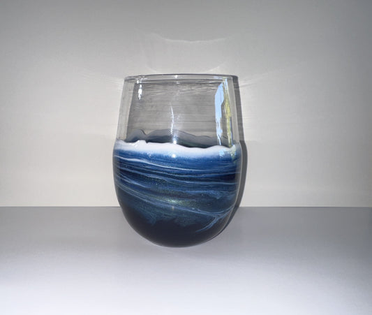 Wine Glass - Ocean Blue