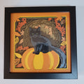 Halloween Black Cat & Pumpkin