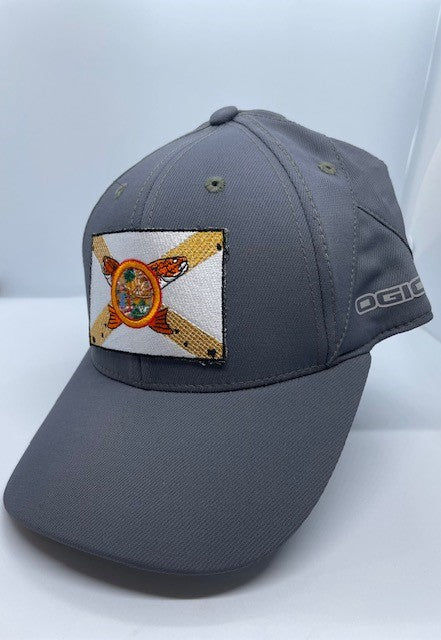 WildHeart FITTED "Redfish flag" patch hat (Grey)