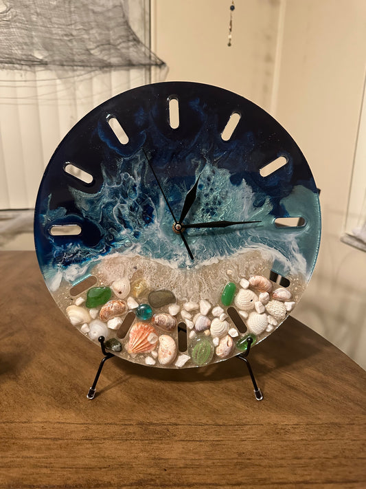 12” Ocean Resin Clock