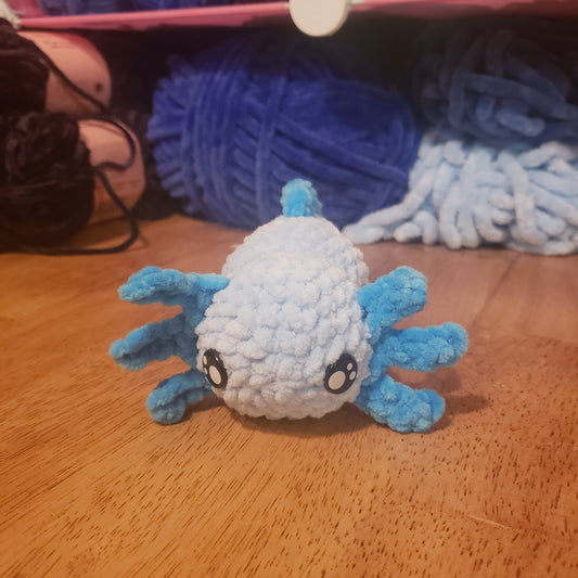 Blue Axolotl crochet plush: Handmade