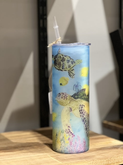 Sea Turtle Frosted Tumbler