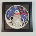 Snowman with Hat Shadow Box