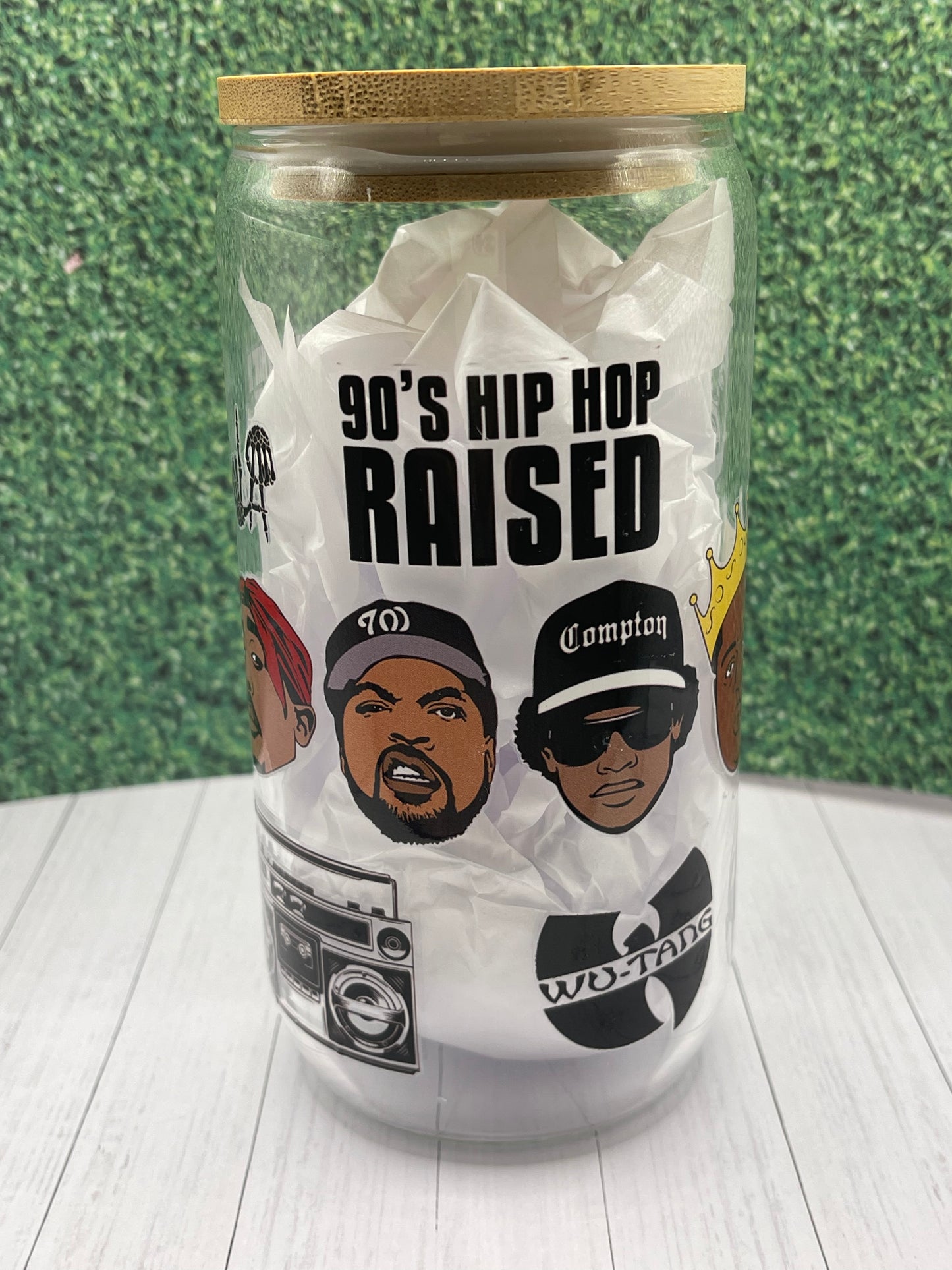 Hip Hop Raised Can Glass Cup