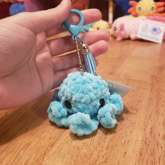 Blue Octopus Keychain plush: Handmade
