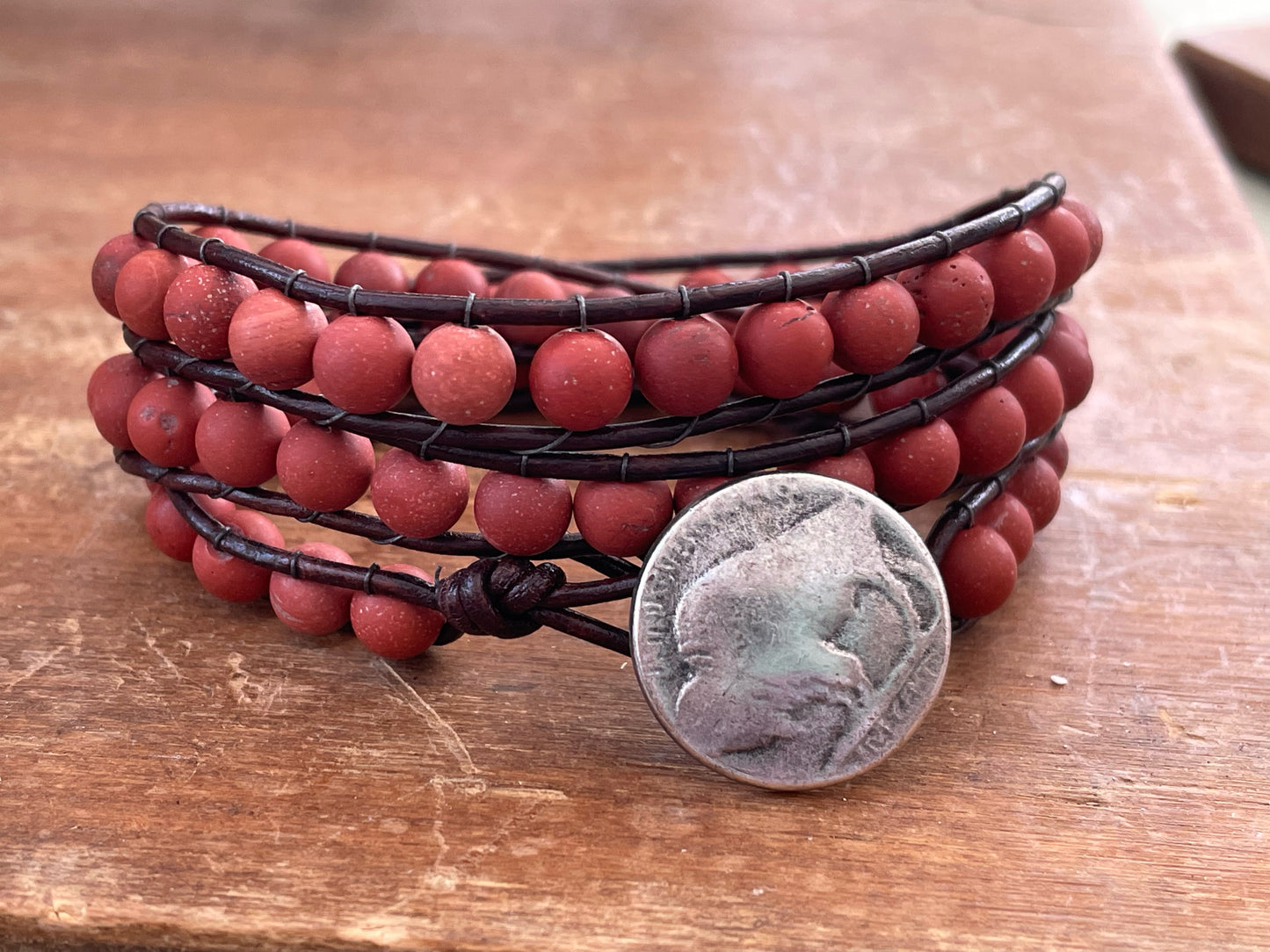 Red River Jasper Wrap Bracelet