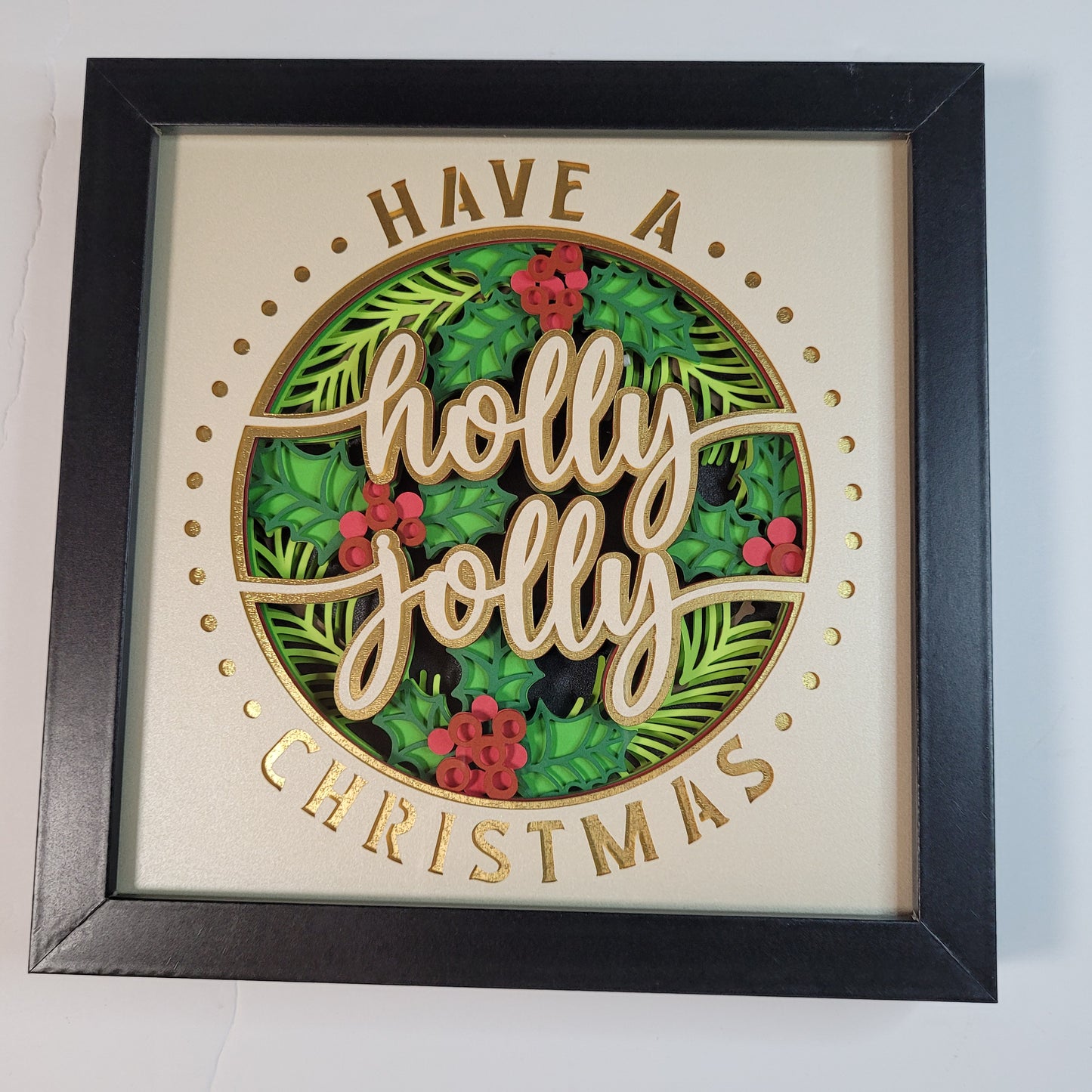 Holly Jolly Christmas shadow box