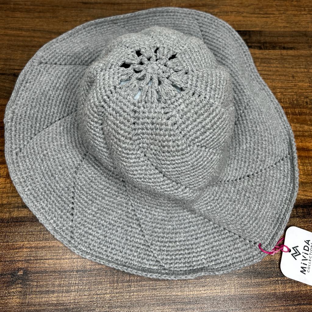 Change it Up Hat, Crochet, Gray