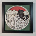 Jolly Old Santa shadow box
